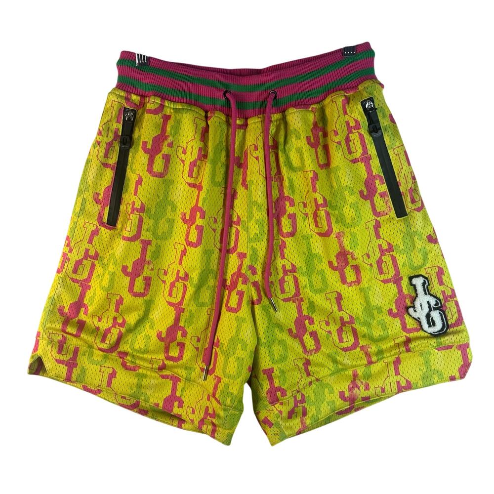 JOHN GEIGER JG Logo Mesh Basketball Shorts Size Mens M